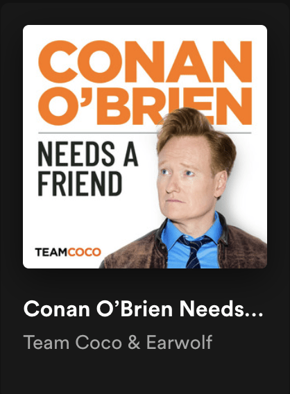 Conan o'brien podcast cover art