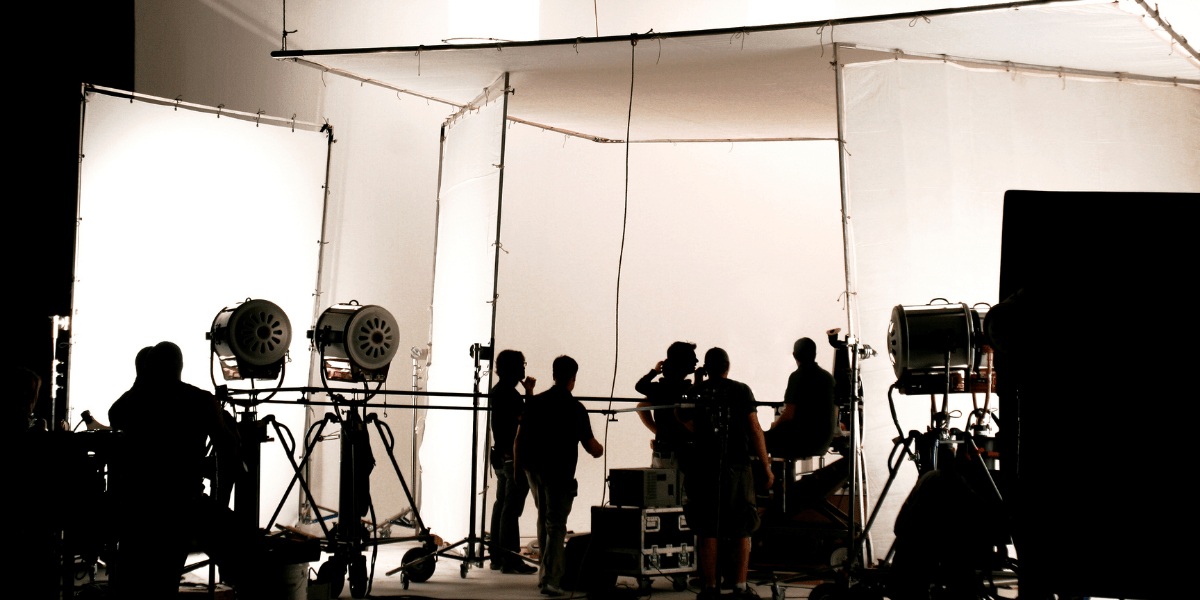 Large production behind the scenes product shoot
