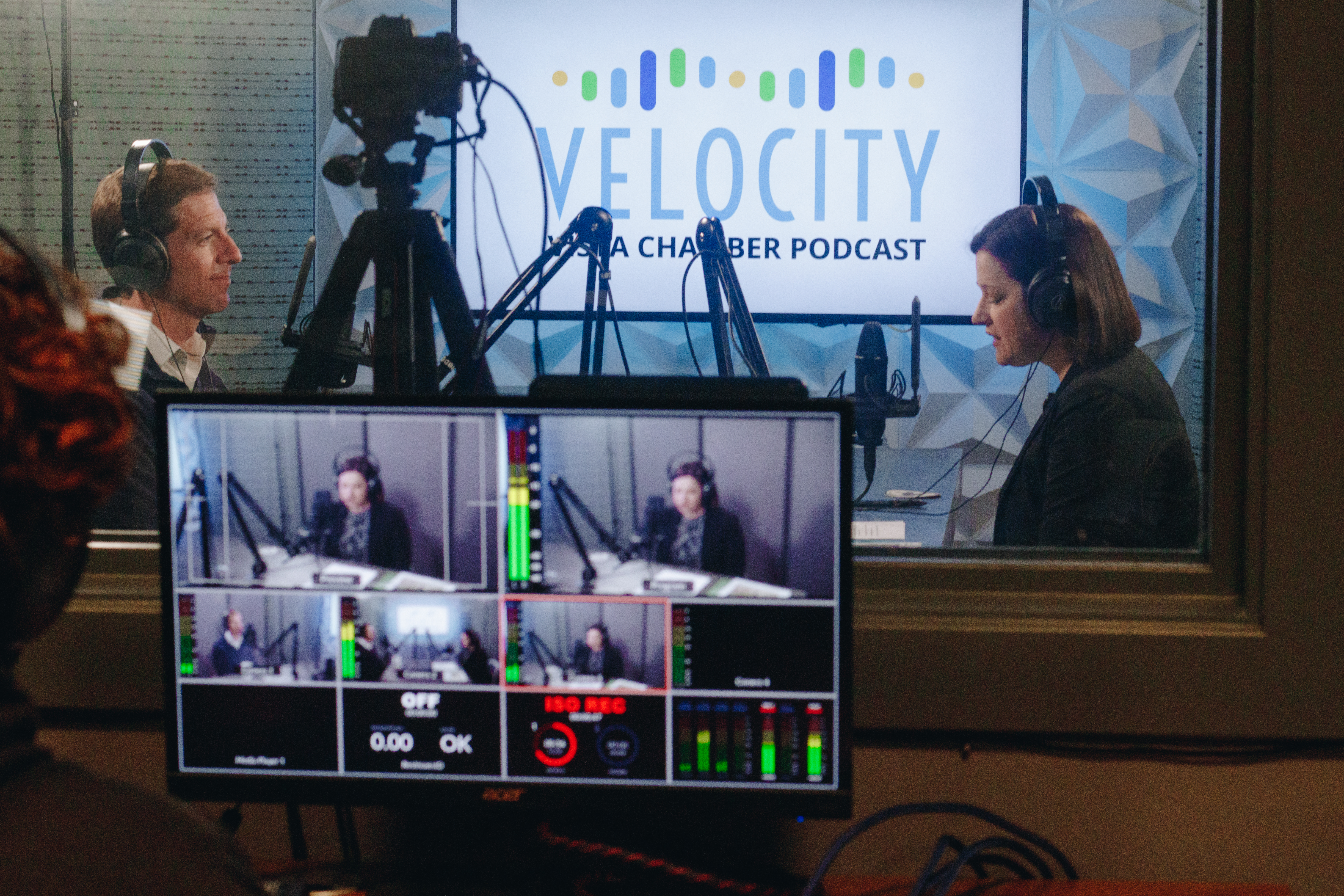 Velocity podcast behind the scenes with Rachel and Mike Levin