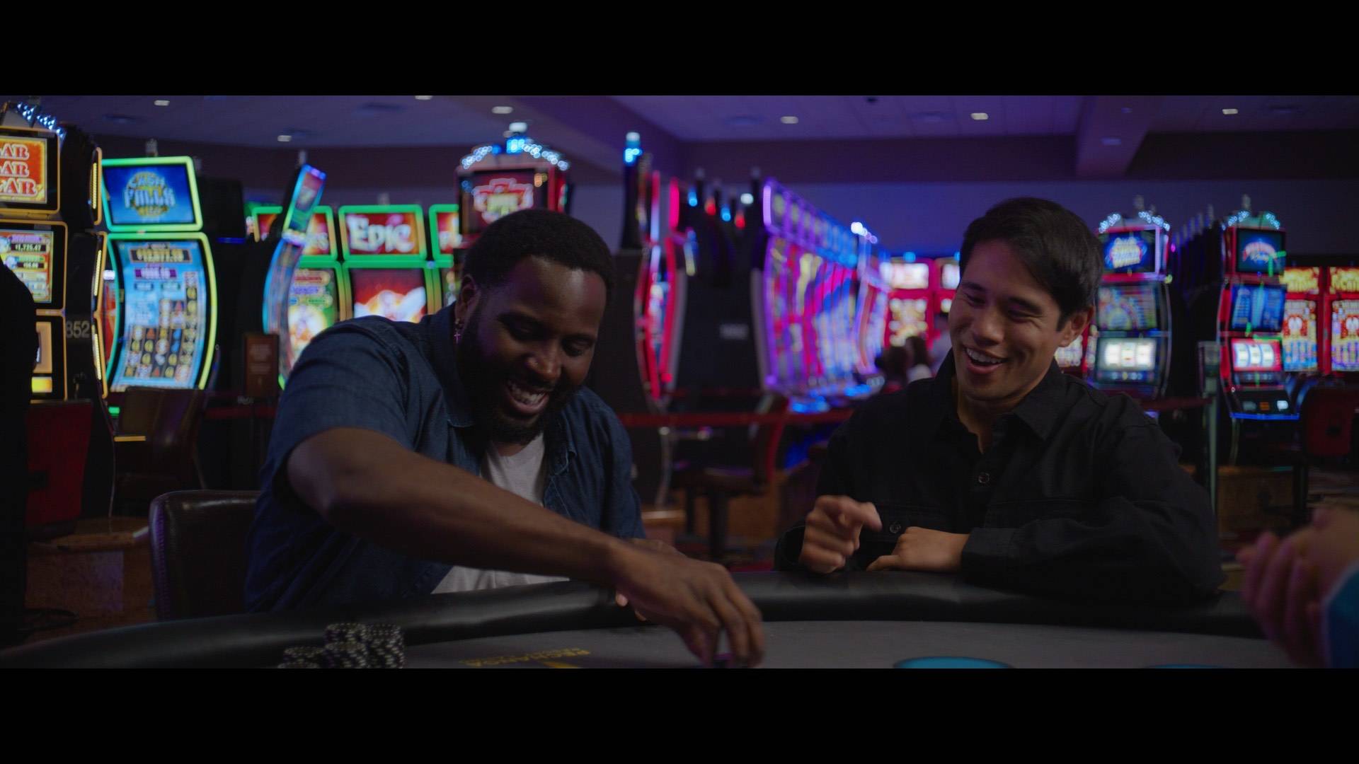 Behind the senes of two characters playing in a casino