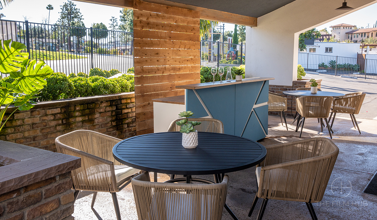 Patio area of The Film Hub