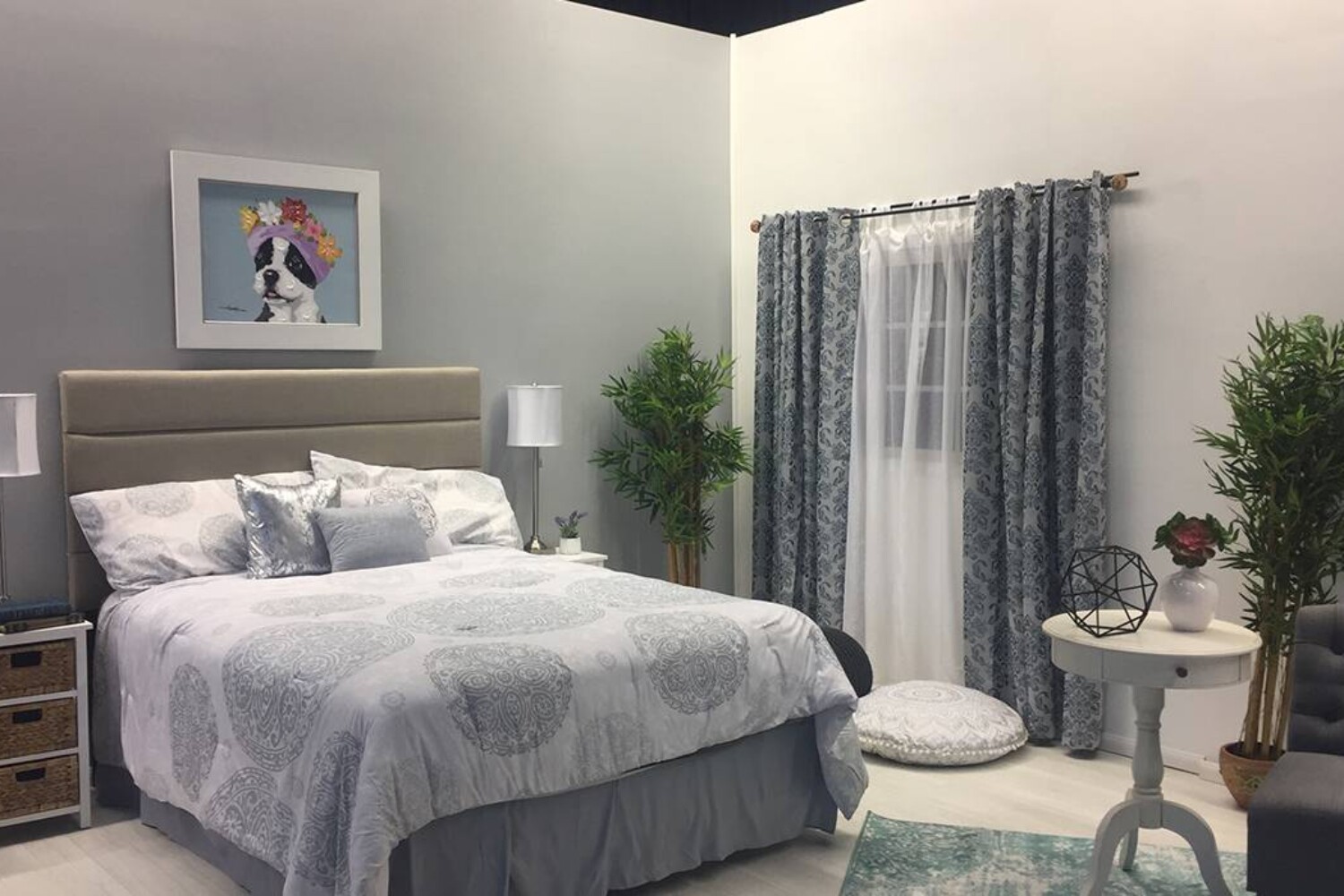 a fully-furnished bedroom set at the film hub