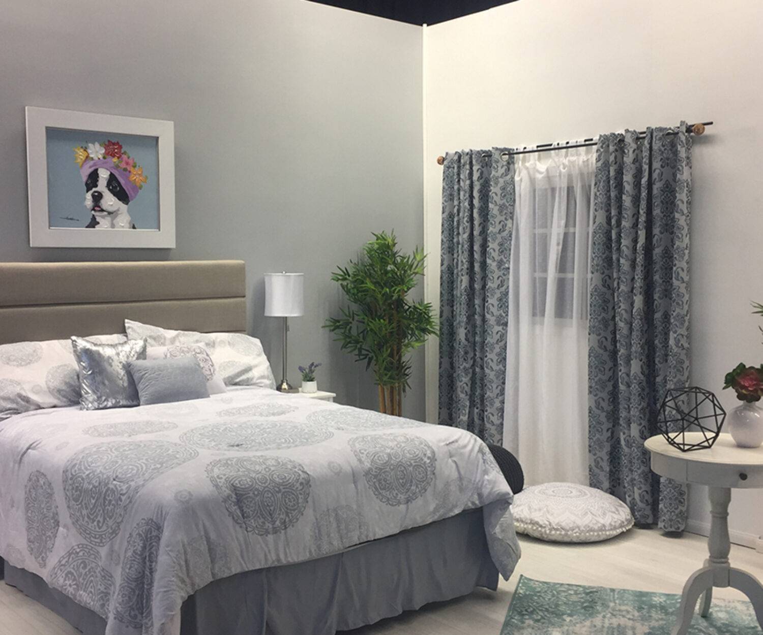 a fully-furnished bedroom set at the film hub