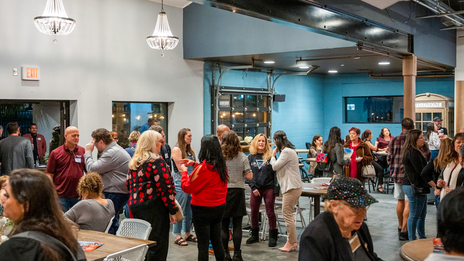 group of people gathered for an event at The Film Hub