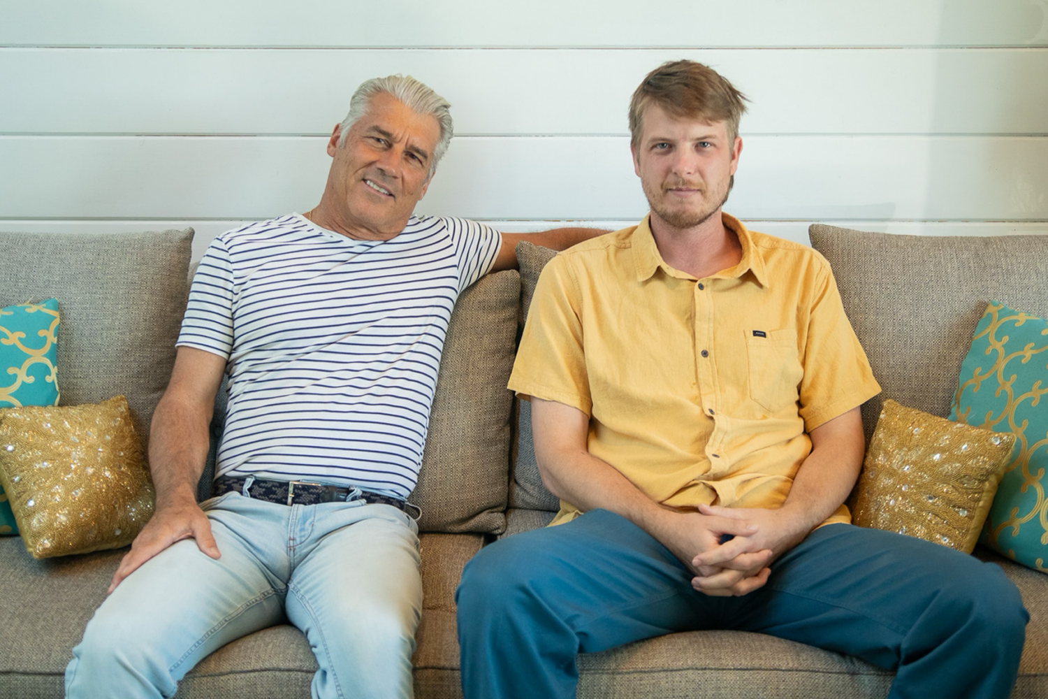 Jim Ellis and Spencer Hord sitting on a couch after the Industry Insights podcast