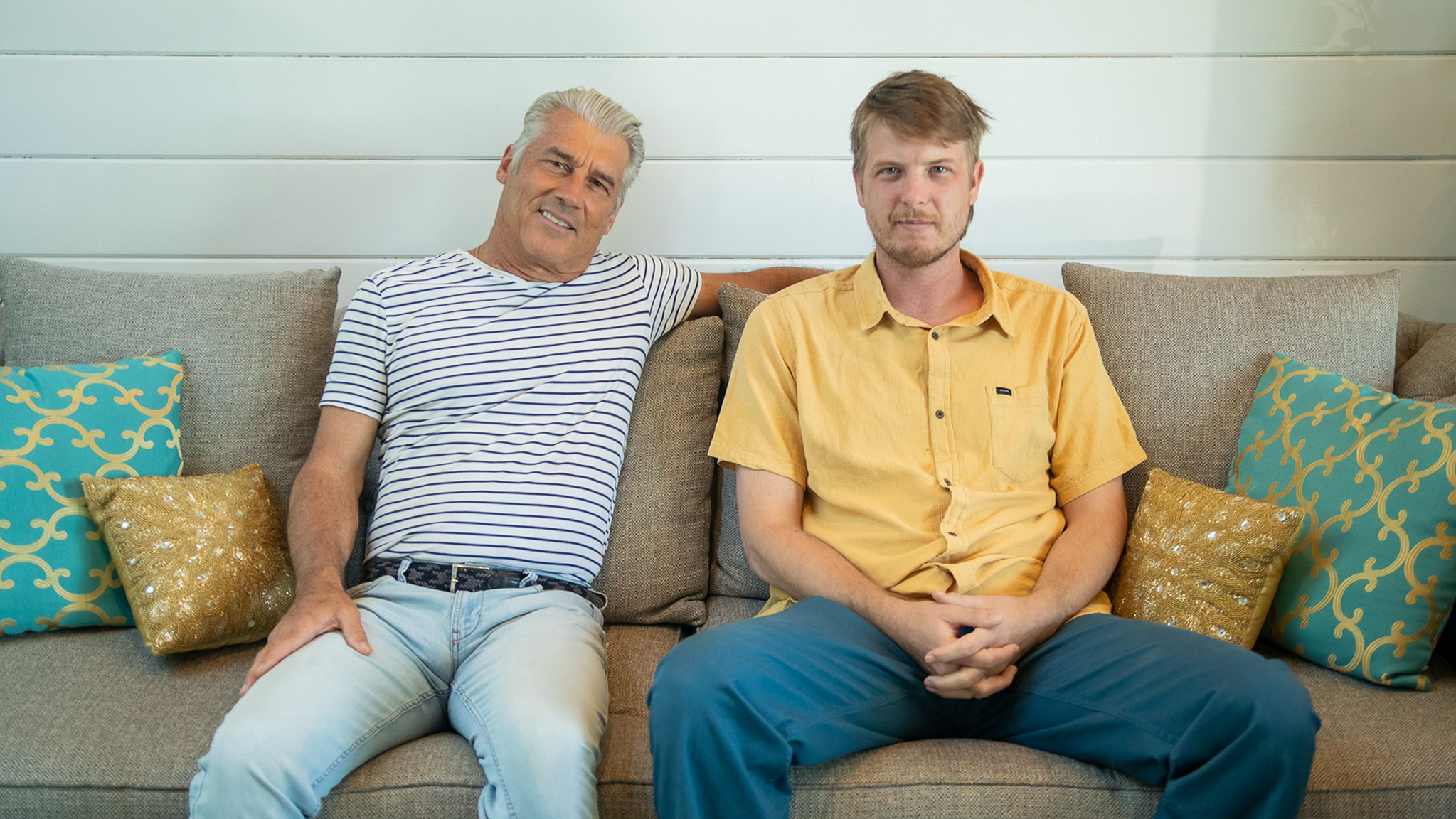 Jim Ellis and Spencer Hord sitting on a couch after the Industry Insights podcast